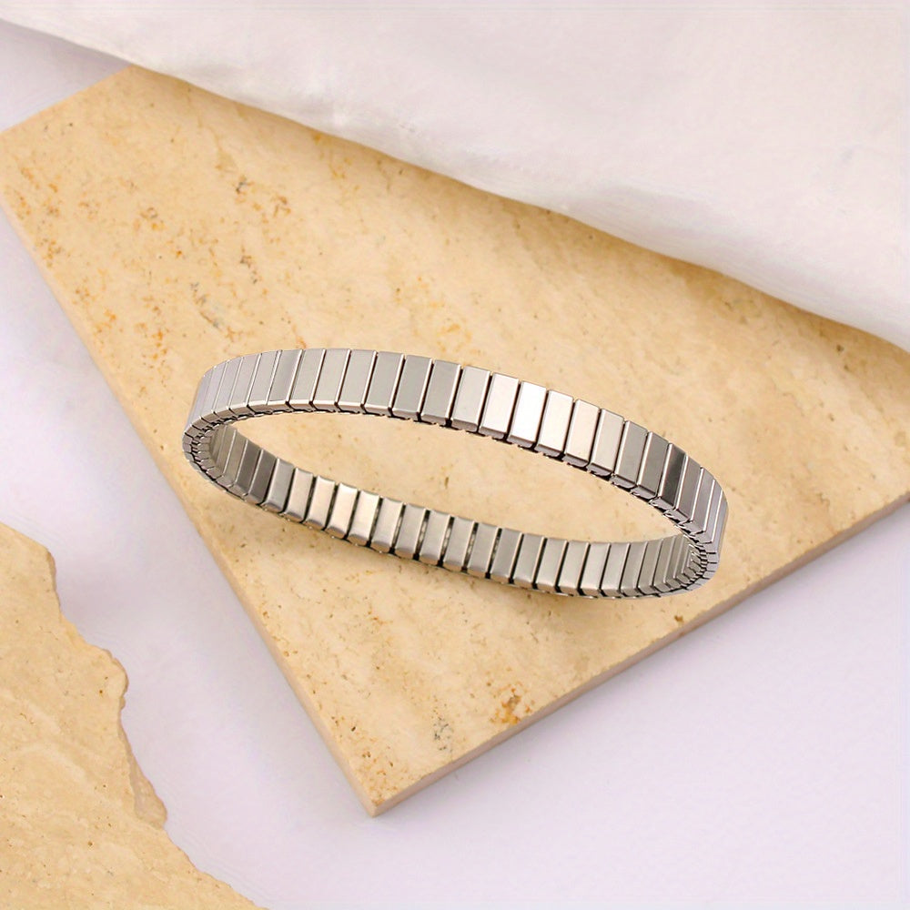Titanium Steel Bracelet 18K Gold Plated Japanese Korean Inspired Stylish Versatile Jewelry