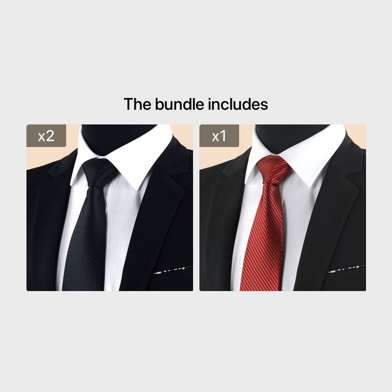 Erkaklar uchun toʻliq rangli chiziqli galstuk, toʻy, ishbilarmonlik, kundalik sovgʻa