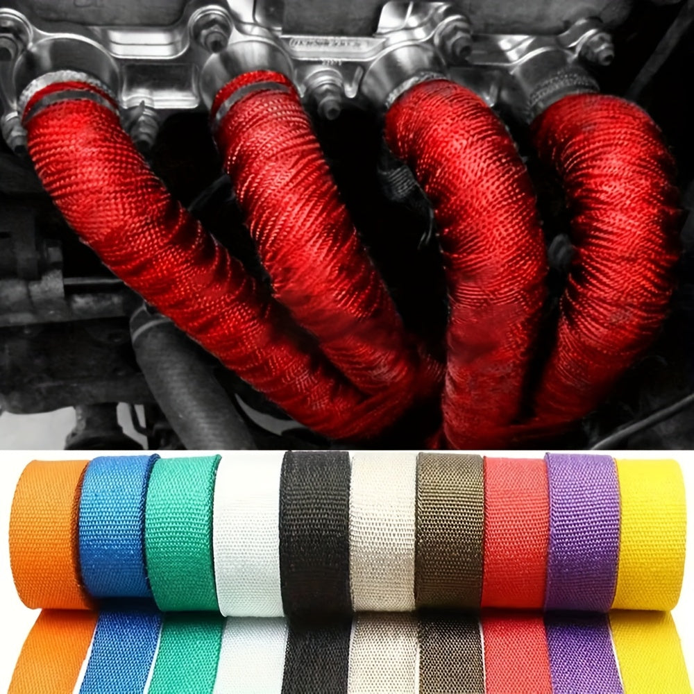 Universal chiqindi issiqlik qoplamasi lenta 5m x 5cm shisha tolali izolyatsiya silikon ko‘k