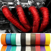 Universal chiqindi issiqlik qoplamasi lenta 5m x 5cm shisha tolali izolyatsiya silikon ko‘k