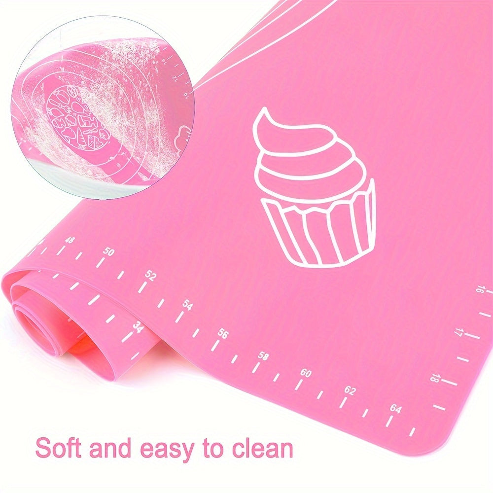 Silicone Pastry Mat Set Non-Stick Baking Mat Counter Mat Dough Board