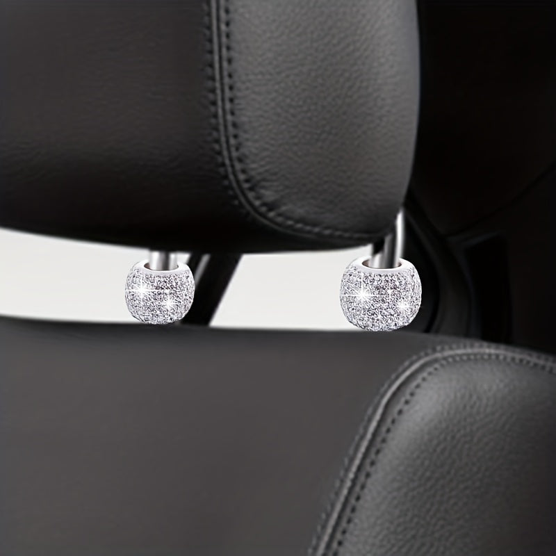 Women Car Interior Rhinestone Headrest Decoration Ring