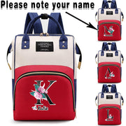 Персонализированная сумка для подгузников из оксфордской ткани с индивидуальными инициалами - Просторная сумка для мам с дизайном букв A-Z, идеальна для путешествий и повседневного использования, с карманами для бутылочек для женщин