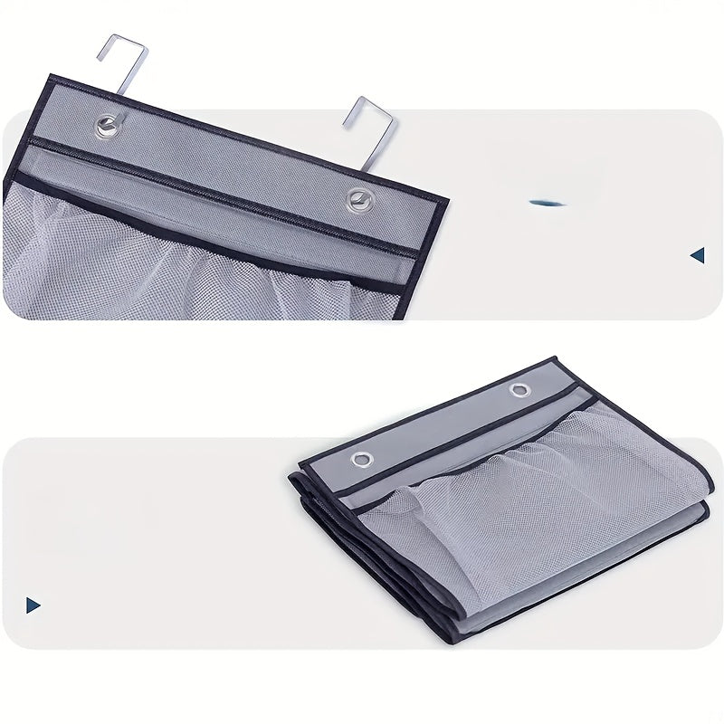 Katta hajmli kulrang osma saqlash sumkasi, 5 ta cho'ntak bilan shkaf va hammomni tartibga solish uchun