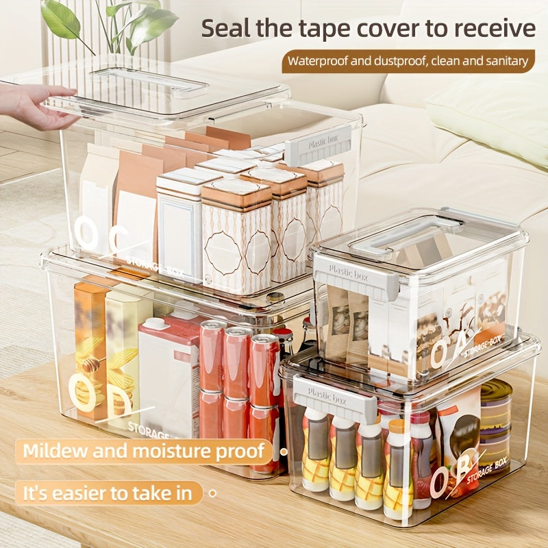 Cubo de almacenamiento impermeable con tapa para juguetes, snacks y organización del hogar