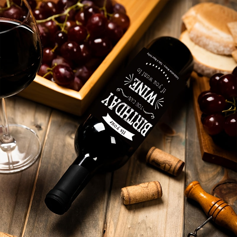 10 ta o‘lchamdagi kulgili tug‘ilgan kun sharob etiketkasi, shampan shishalariga o‘z-o‘zidan yopishadigan stikerlar