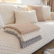 Cojín de sofá nórdico de felpa con diseño antideslizante para todas las estaciones