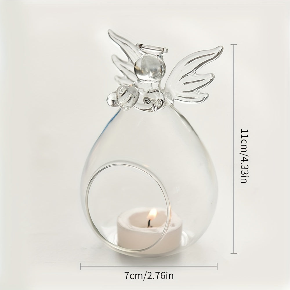 Angel-Shaped Glass Vase for Hydroponics Home Kitchen Decor