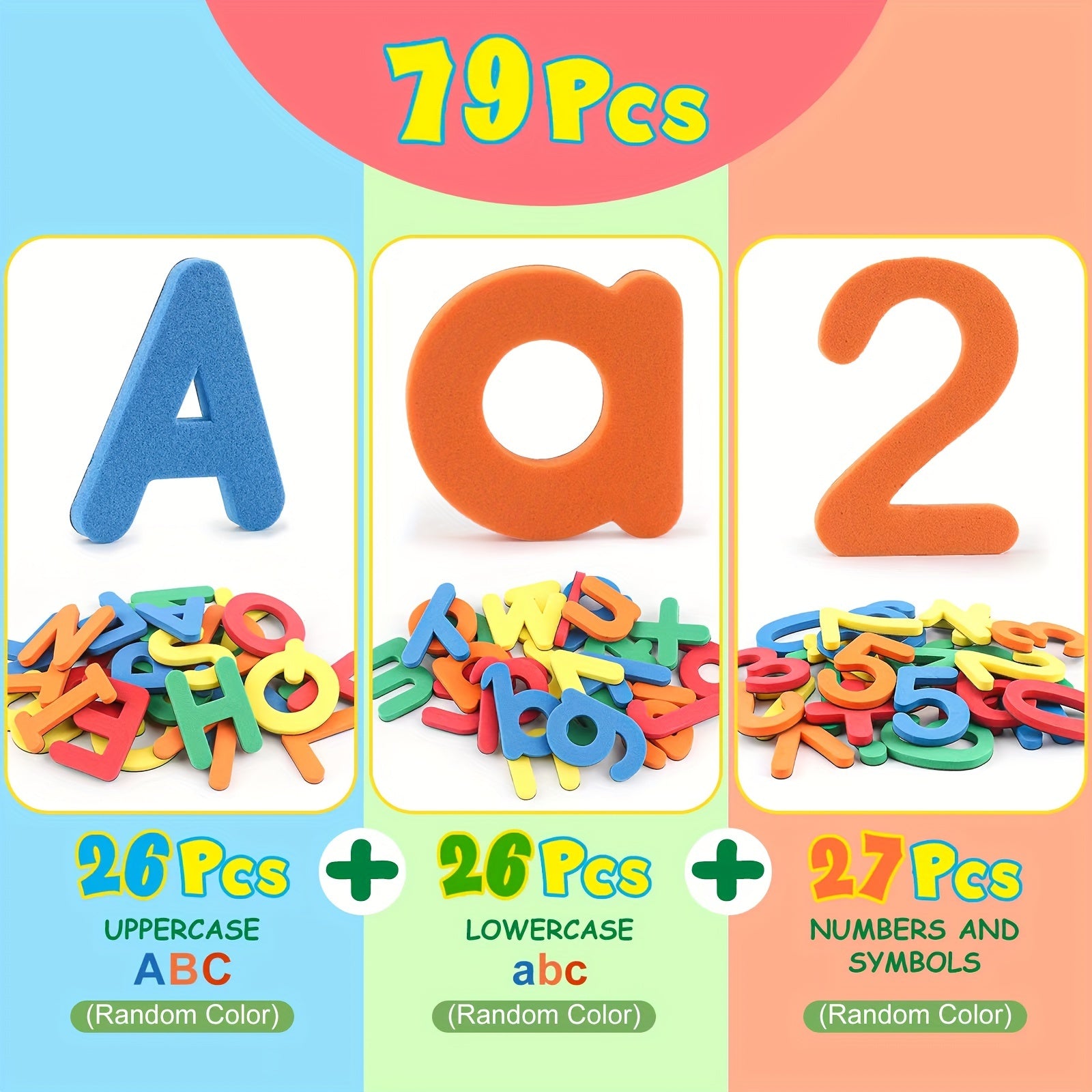 Educational Magnetic Stickers for Kids 3+ Number Refrigerator Magnets Set of 26