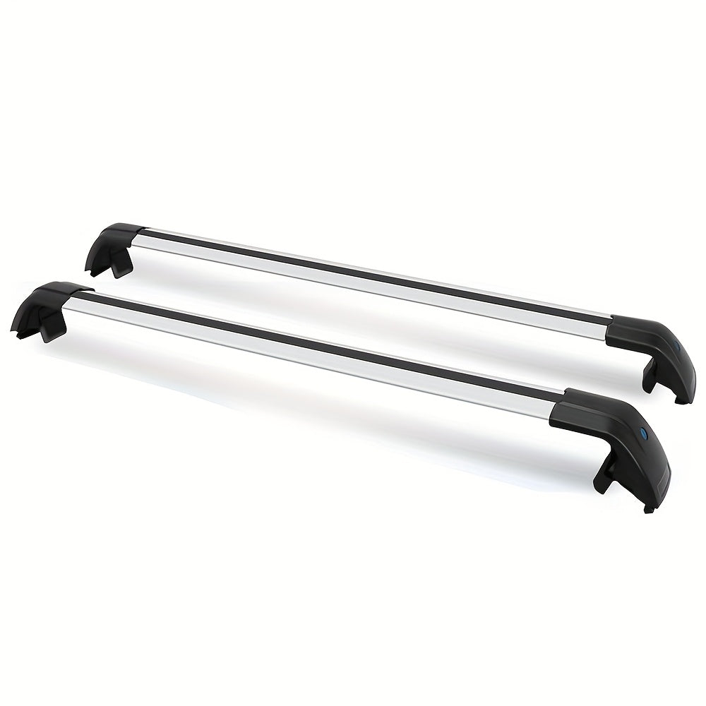 2-Pc Aluminum Alloy Car Roof Luggage Rack Suitable for Sedan SUV Crossbar