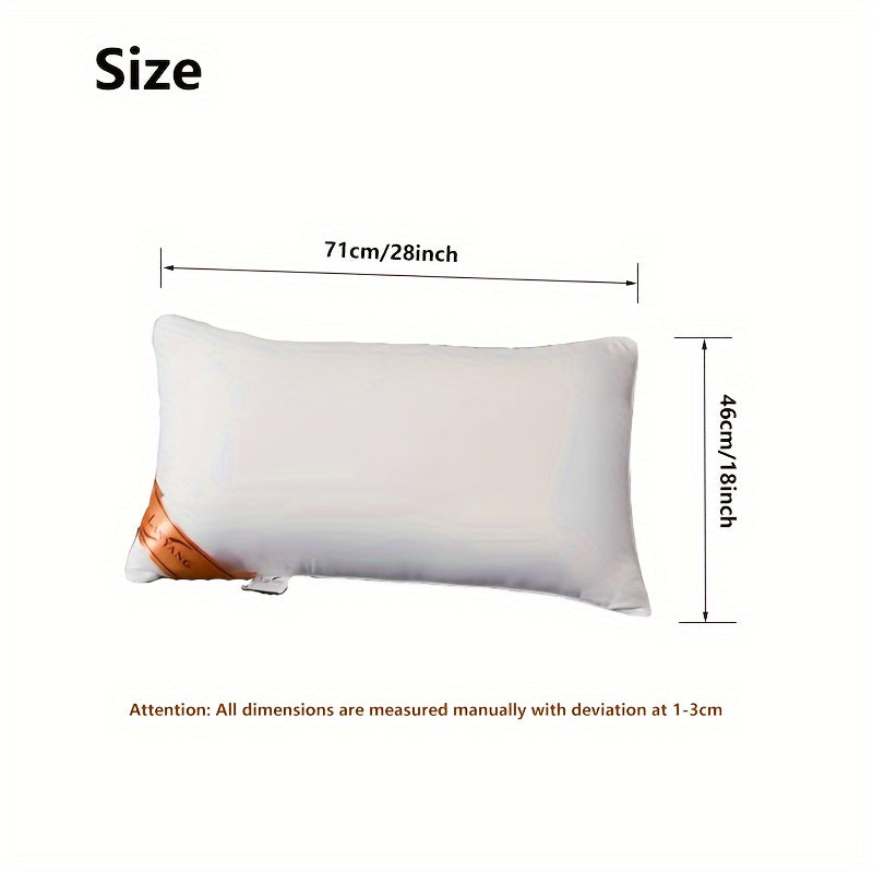 White High-Rebound Pillow with Soft Polyester Fill for Comfort