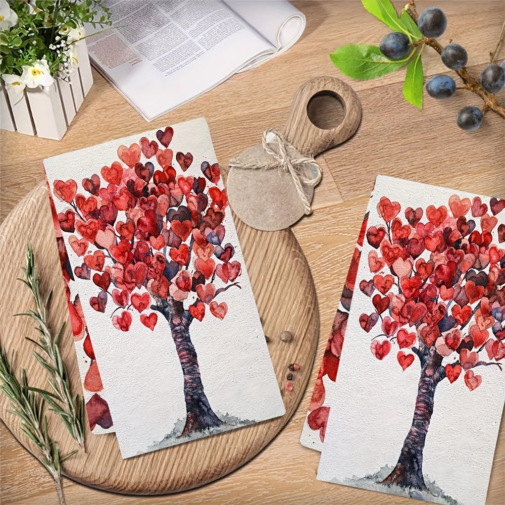Valentine's Tree Oshxona sochiqlari to'plami yumshoq, namlovchi idish qo'l sochiqlari 40x60 sm
