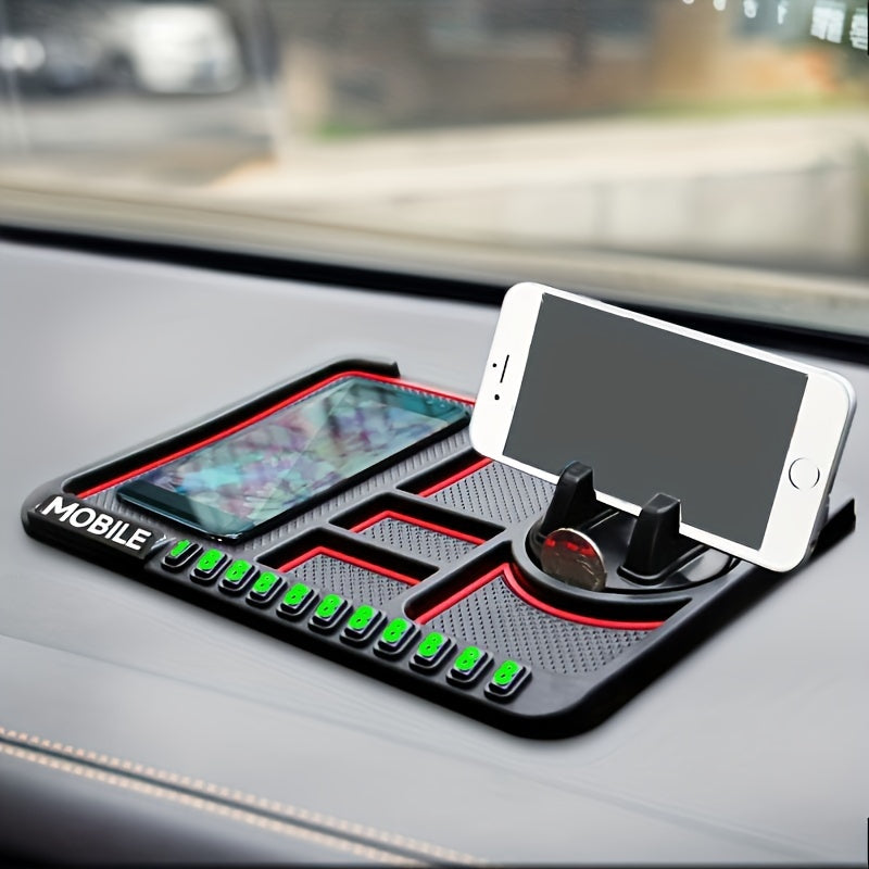 Soporte universal para teléfono de coche, soporte antideslizante para tablero con rotación de 360°