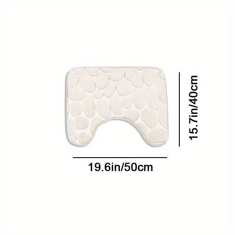 Conjunto de alfombrillas de baño antideslizantes en relieve con espuma viscoelástica, absorbentes y de secado rápido