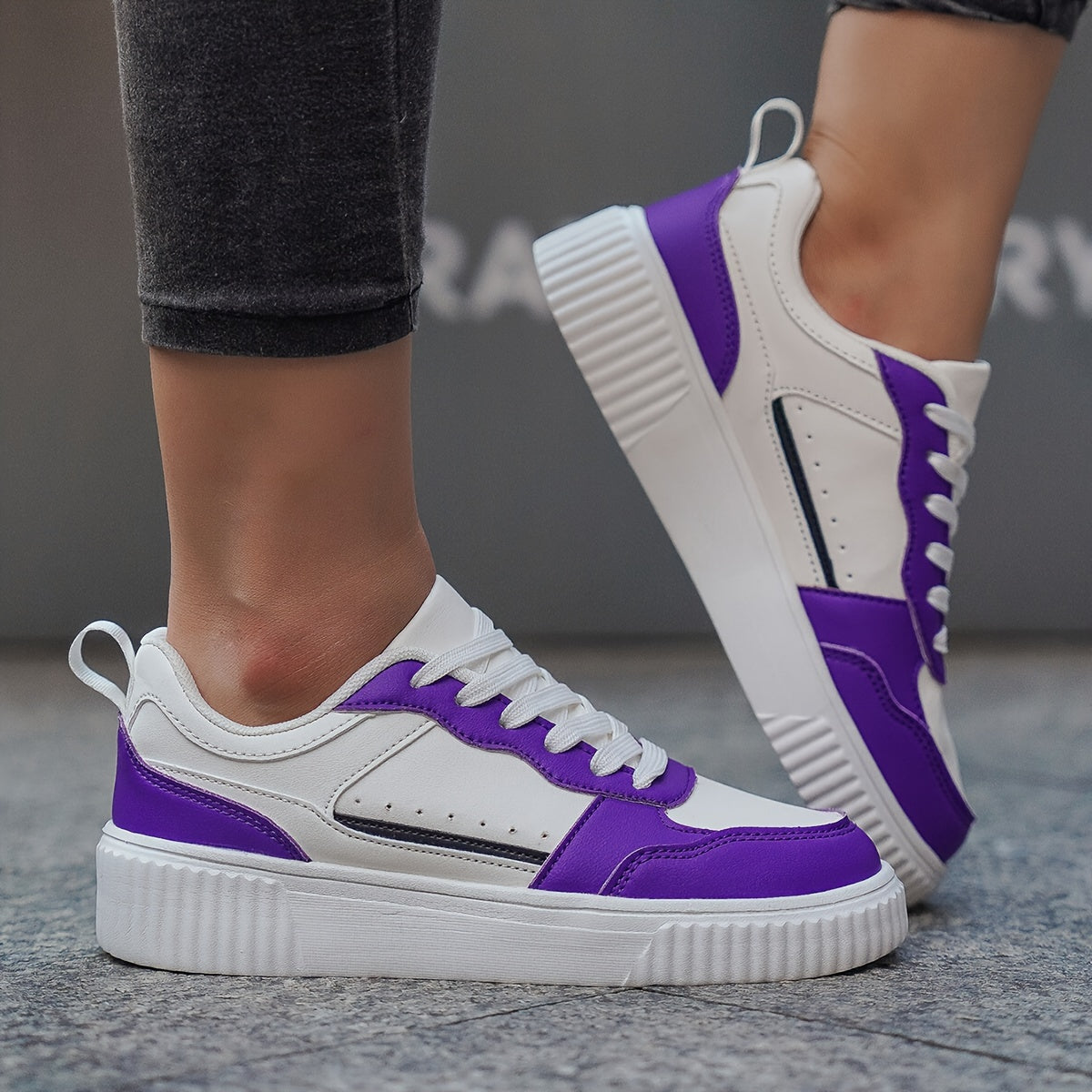 Pink White Color-Block Casual Sneakers for Women Low-Top Running Shoes