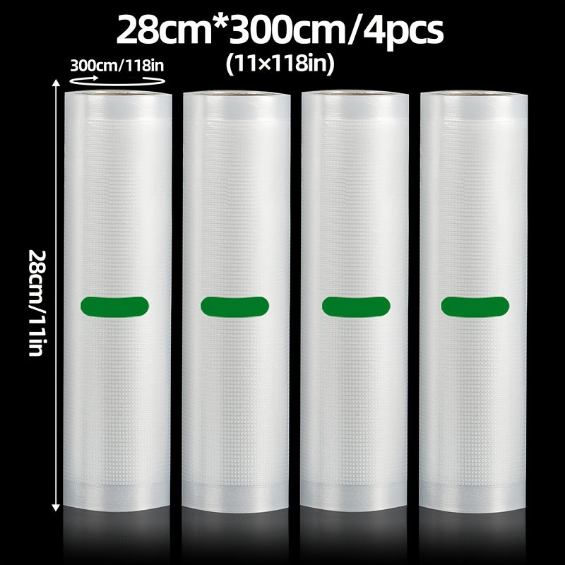 4 dona vakuum yopishqoq rulolari 3m oziq-ovqat saqlash sous vide taom tayyorlash bardoshli