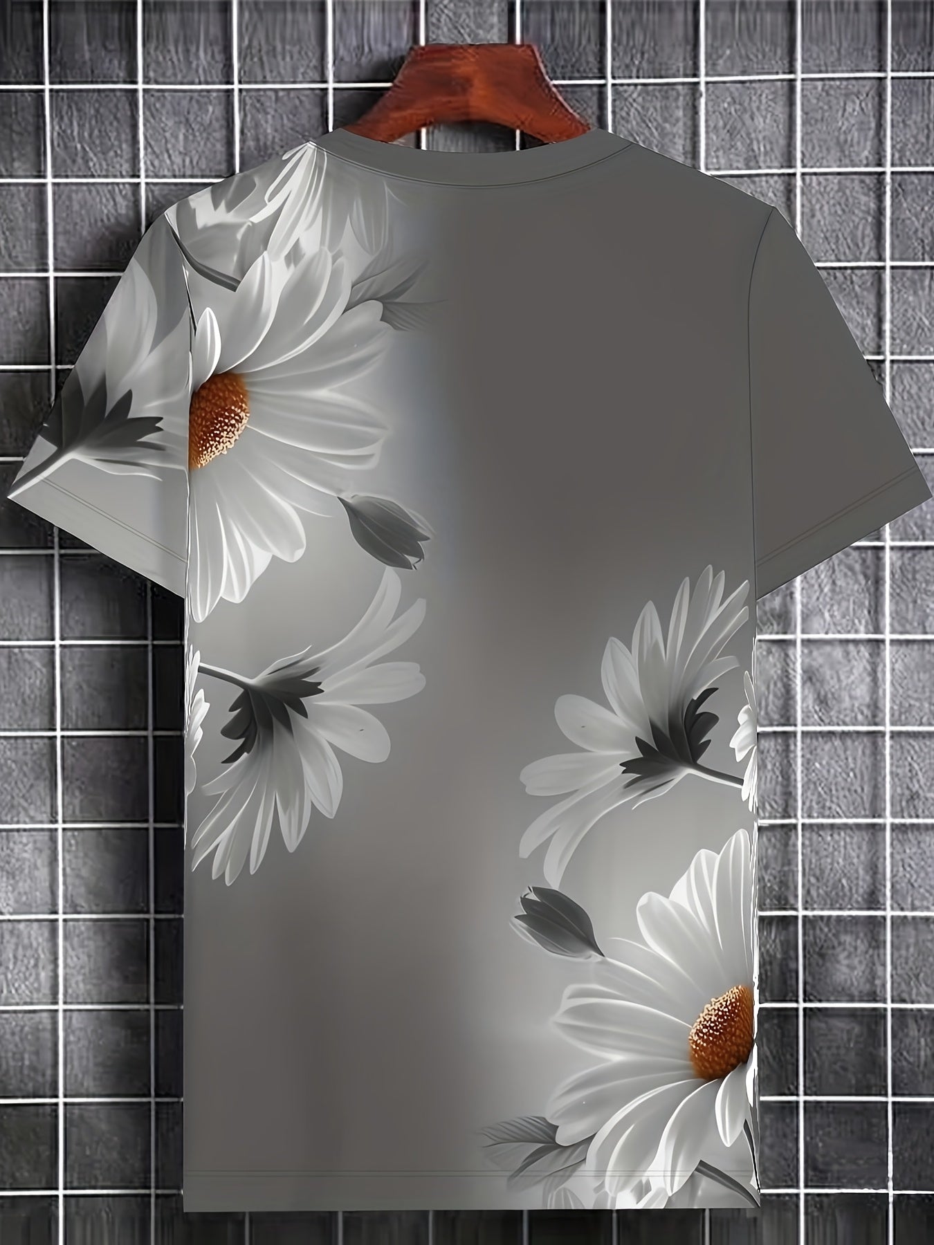 Women’s Plus Size Short Sleeve T-Shirt Polyester Spandex Floral Print