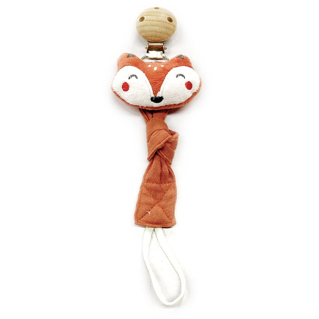 Juguete de dentición para bebé, clip de madera, elefante de peluche, sujetador de chupete de algodón para bebé niño y niña