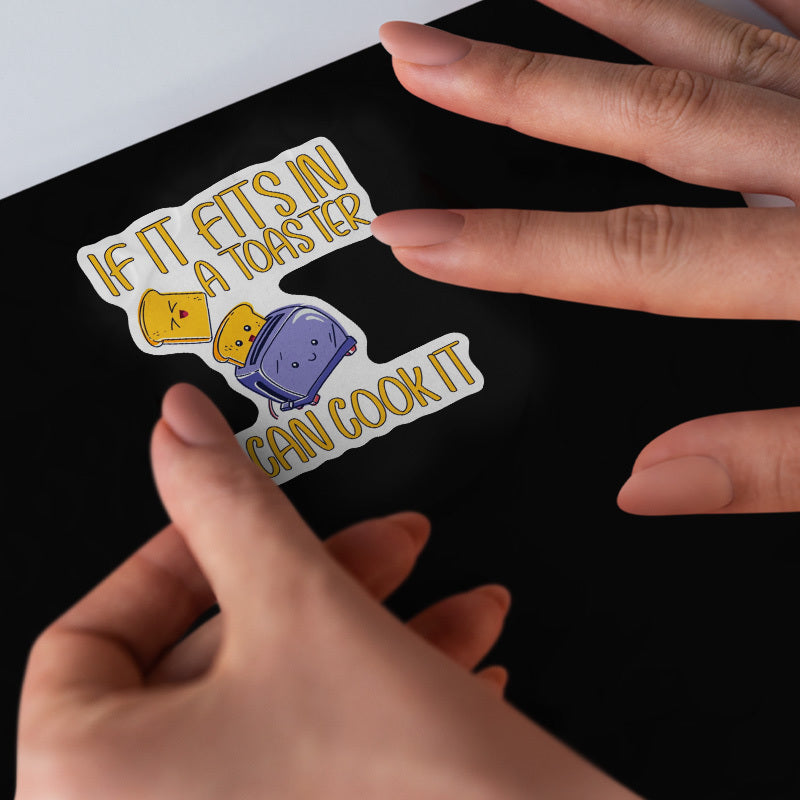 Я могу готовить на поверхностях, таких как тостер, клейкая виниловая пленка, ноутбук, термос, водонепроницаемые украшения