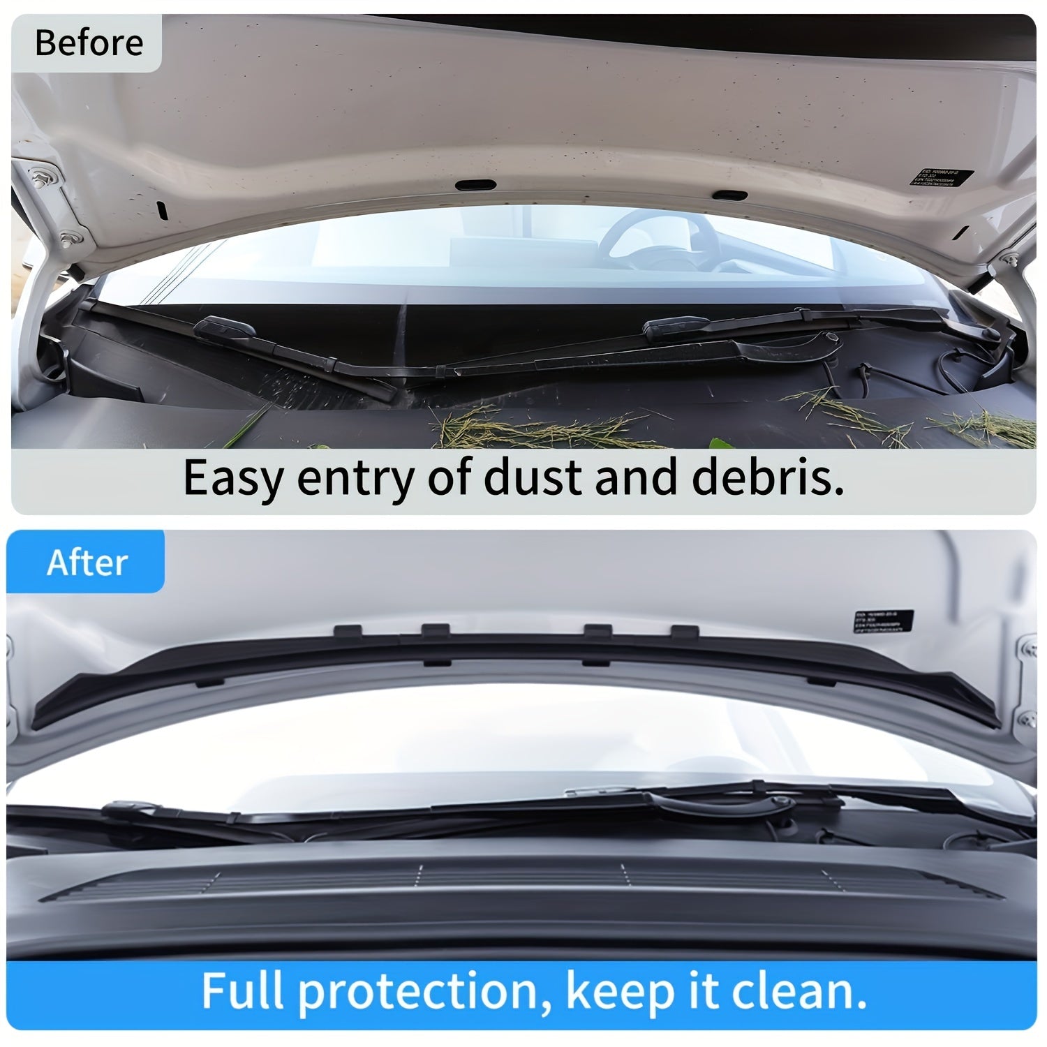 Front Hood Water Blocking Strip for Tesla Model Y and 3 ABS Sealing Strip