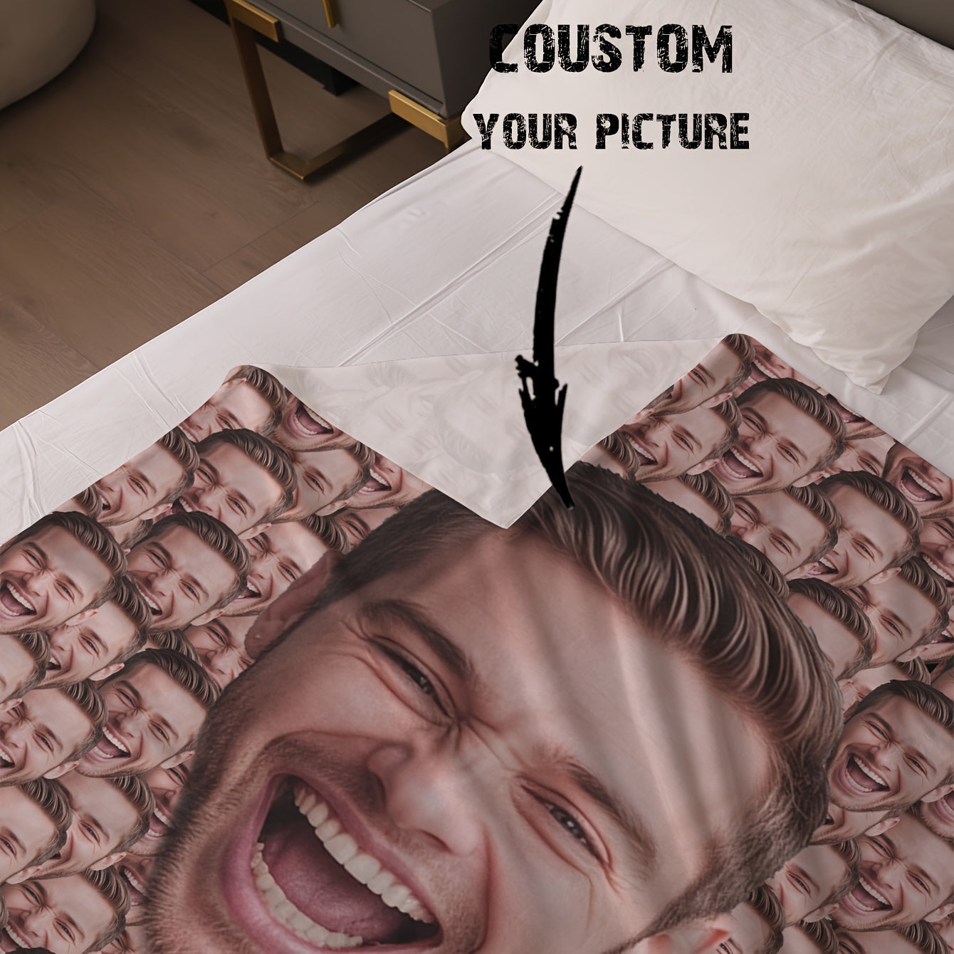 Personalized Photo Blanket Flannel Throw Ultra Soft Cozy for Graduation