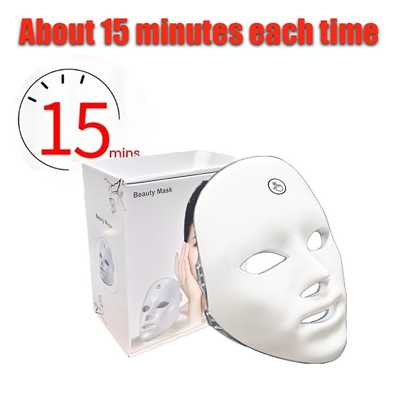 7-Color LED yuz maskasi USB bilan qayta zaryadlanadigan teri parvarishi uchun salon yoki uy foydalanishi