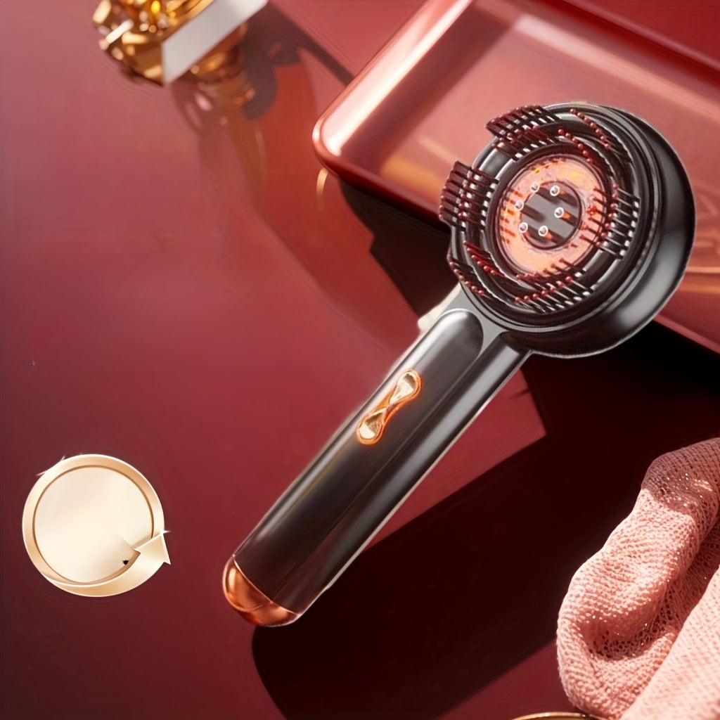 Portable Electric Hair Comb and Scalp Massager with 3 Modes USB Rechargeable Lithium Battery Ergonomic Design