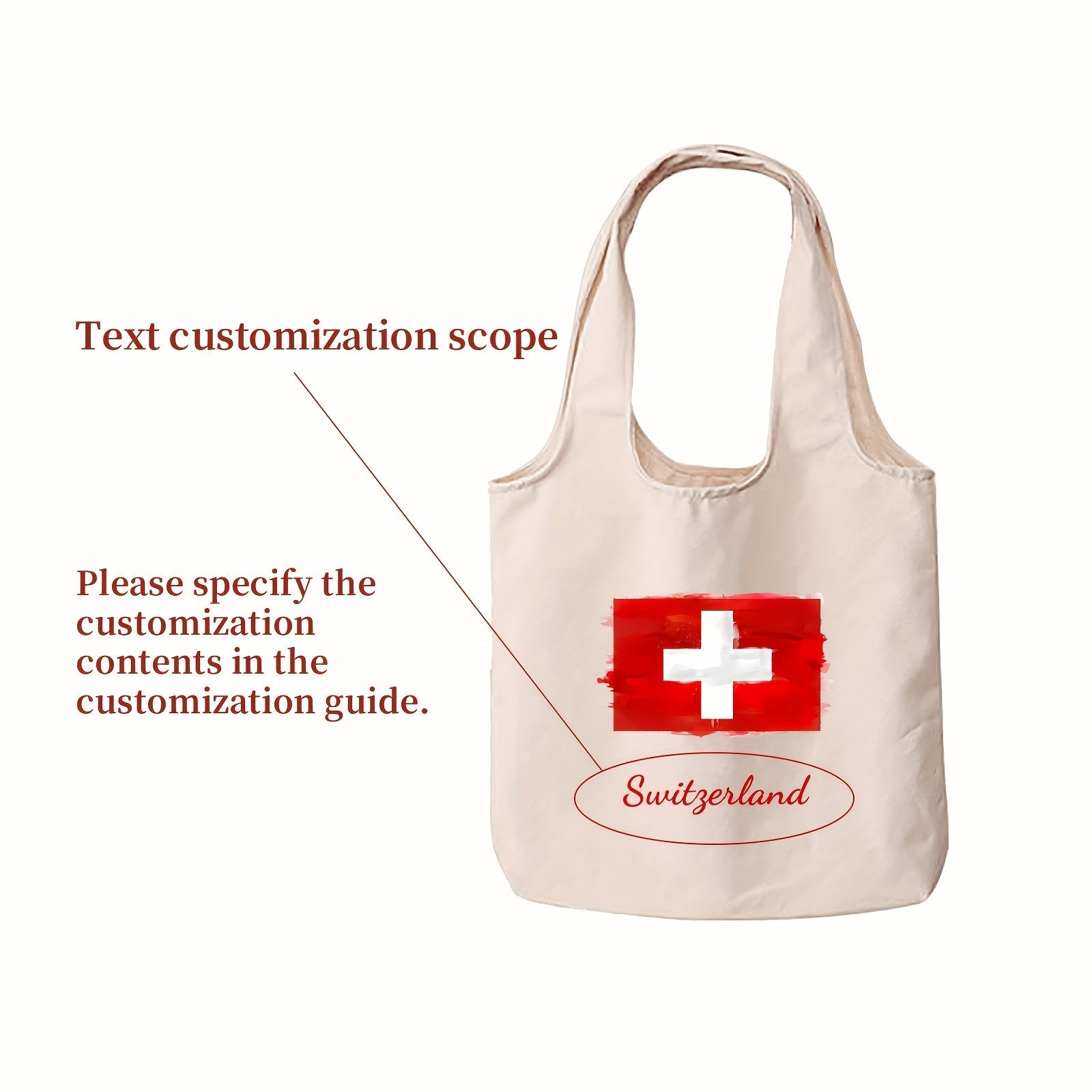 Durable Canvas Tote Bag with Double-Sided Print for Daily Use