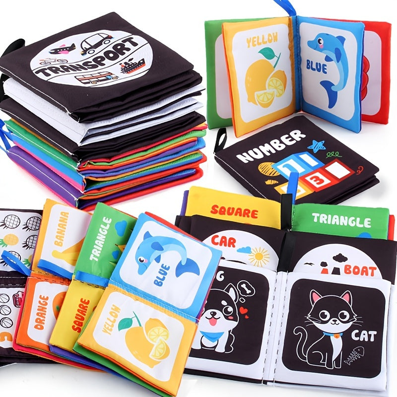 Baby Cloth Book for Toddlers 0-3 Years Black and White Cloth Educational Toy