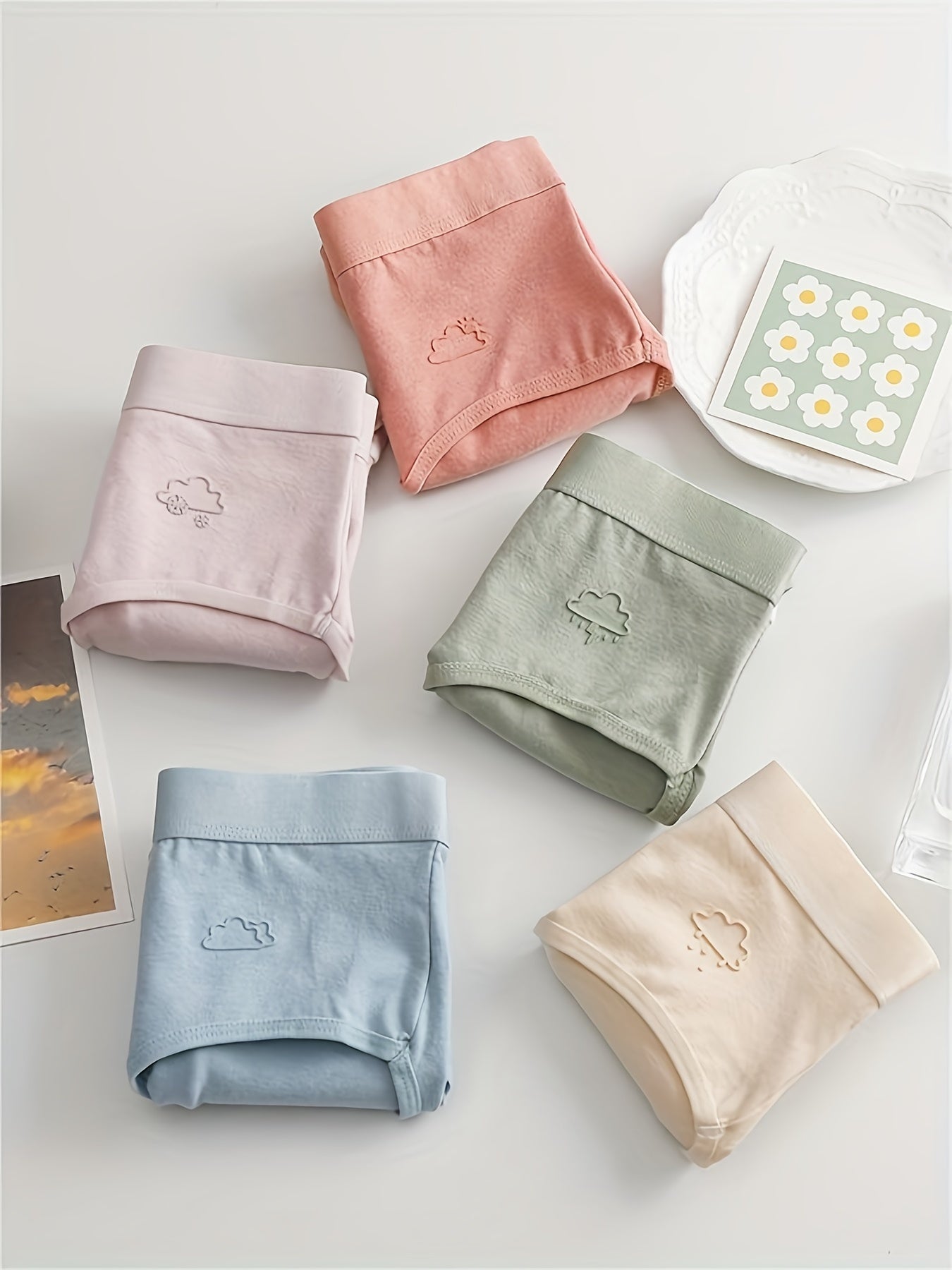 Women's Cotton Briefs 5-Pack Comfortable Stretchy Mid Rise Solid Underwear