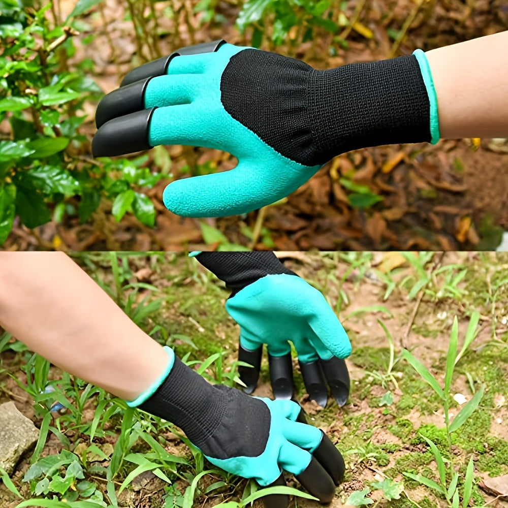 Polyurethane Garden Gloves with Claws for Digging and Planting Tear-Resistant Yard Work Safe for Men Women