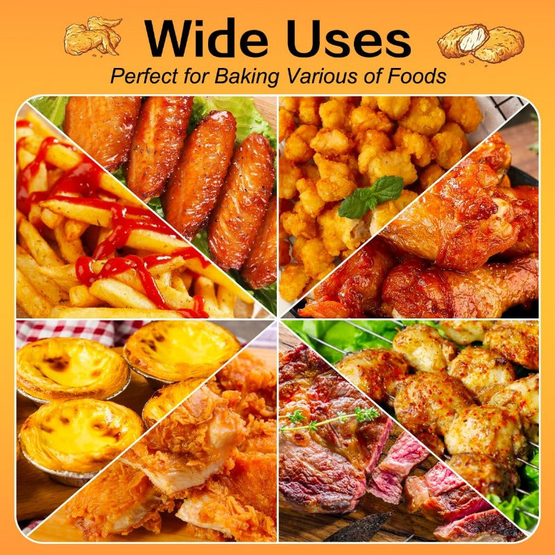 Rectangular Non-Stick Air Fryer Liner Baking Paper Oil Water Resistant Kitchen Accessory