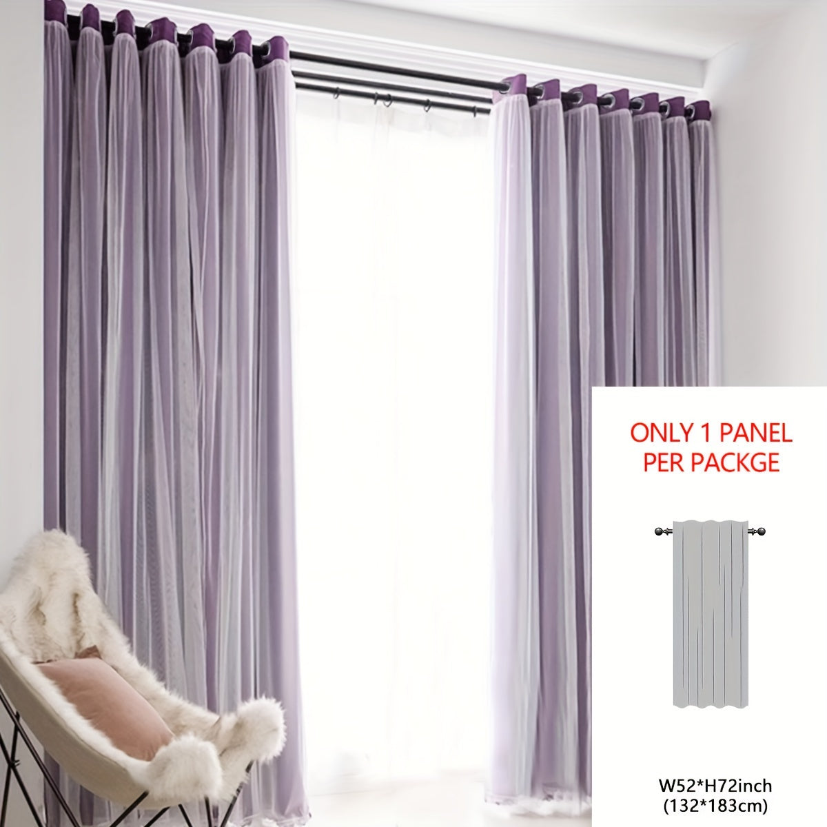 Blackout Curtains Single Panel Black Fabric Modern Simple Noise Reduction for Living Room Bedroom