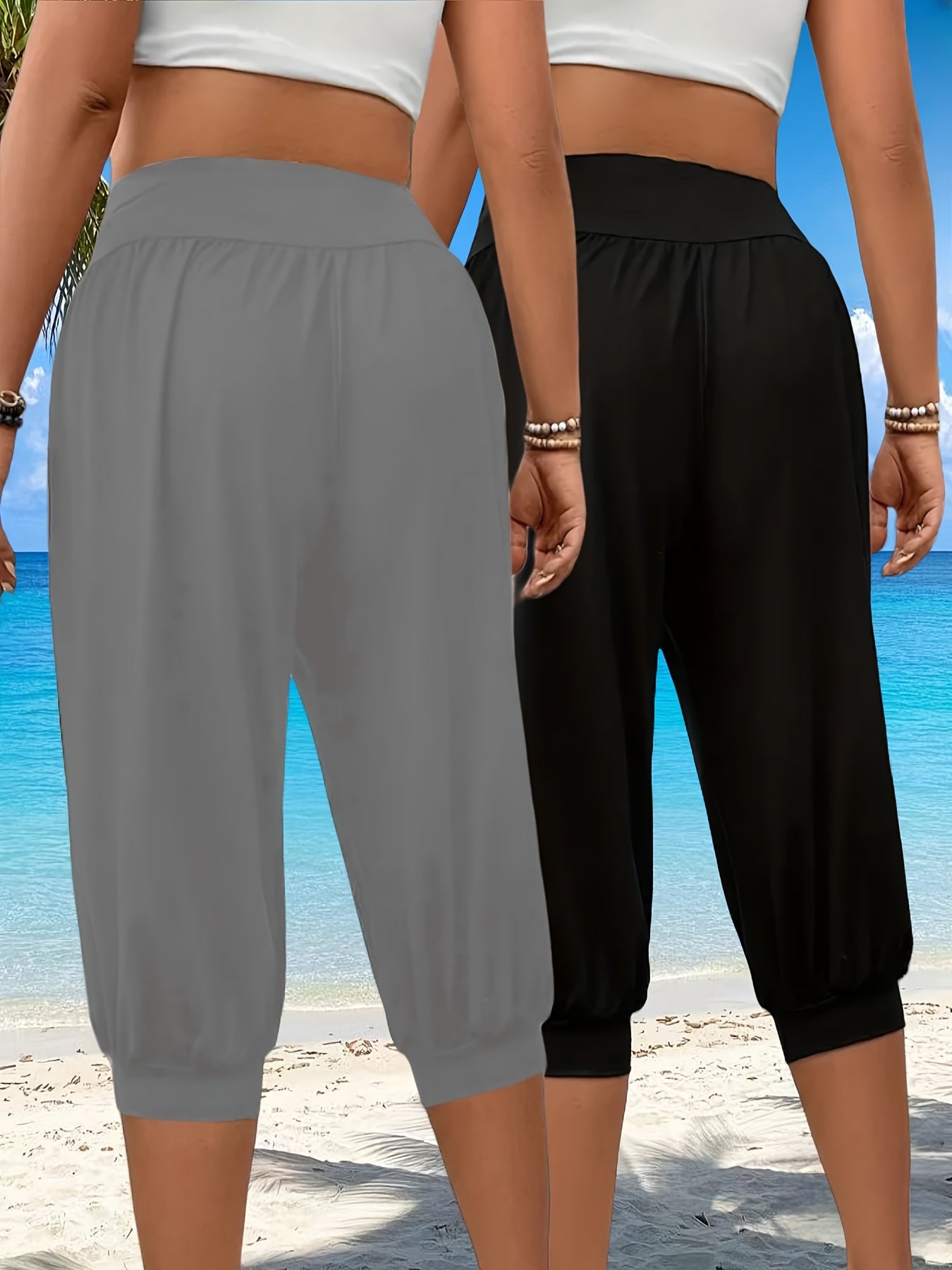 Pantalones cortos de yoga para mujer de talla grande de cintura alta, transpirables y elásticos, pantalones de verano para entrenamiento