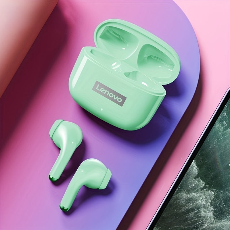 Wireless Earphones with Volume Control Condenser Microphone Rechargeable Battery Type-C Charging