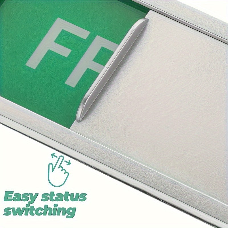 Acrylic Door Sign with Sliding Indicator for Home Office Conference Room Bathroom Kitchen