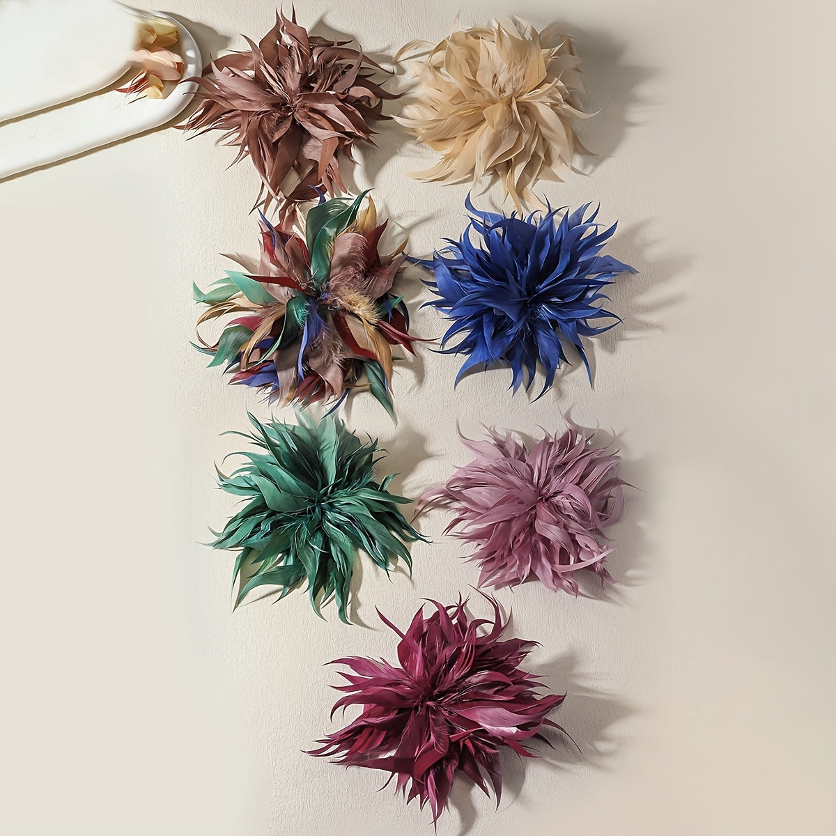 Boho Chic Feather Brooch Colorful Fashion Accessory for Women