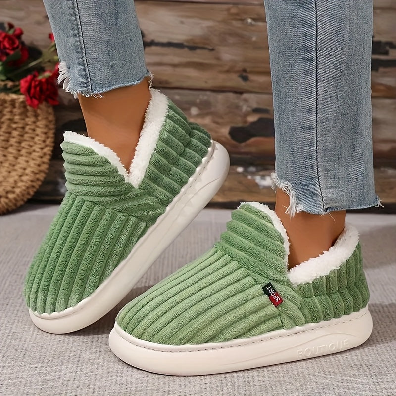 Women's Plush-Lined Winter Slippers Soft Warm Breathable Non-Slip Indoor Comfort