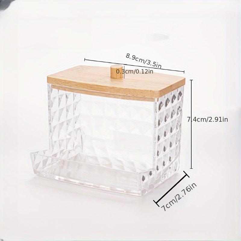 Bathroom Organizer Set with Swab Holder Qtip Dispenser and Storage Canisters