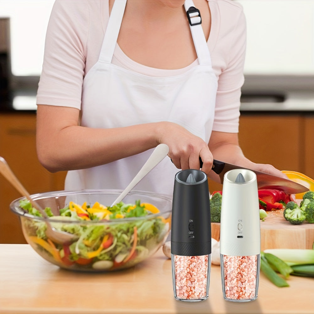 Electric Pepper Grinder with Gravity Sensing LED Light Adjustable Coarseness Rechargeable
