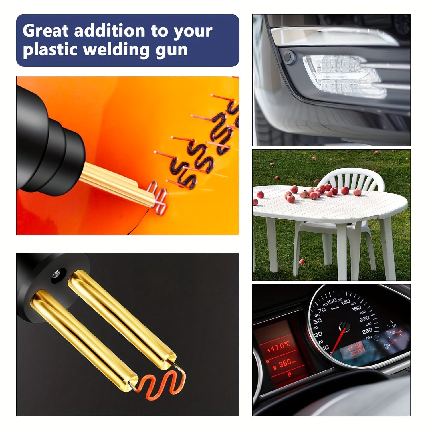 Универсальный набор пластиковых сварочных скоб 0,6 мм, 3000 шт. в упаковке, для ремонта бамперов автомобилей