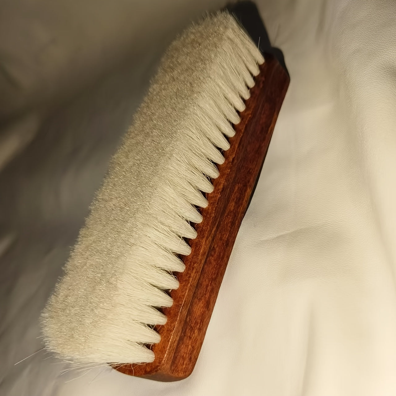 Unisex Wooden Shoe Brush Soft Bristles Leather Care Cleaner