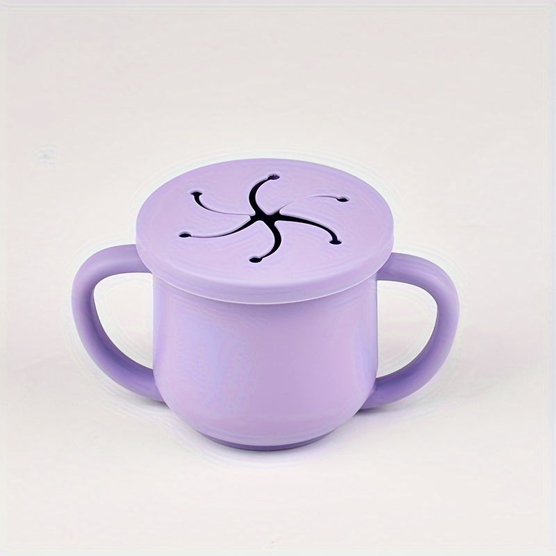 Bolalar va kichkina bolalar uchun yopingan qopqog'li bolalar uchun yuviladigan silikon yuviladigan oziq-ovqat saqlash uchun BPA-free mevalar va atıştırmalıklar uchun 0-3 yosh