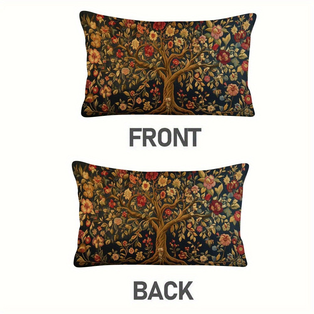 Set of 2 Tree of Life Pillow Covers 50.8x30.48cm Indoor Outdoor Decorative Zipper Closure
