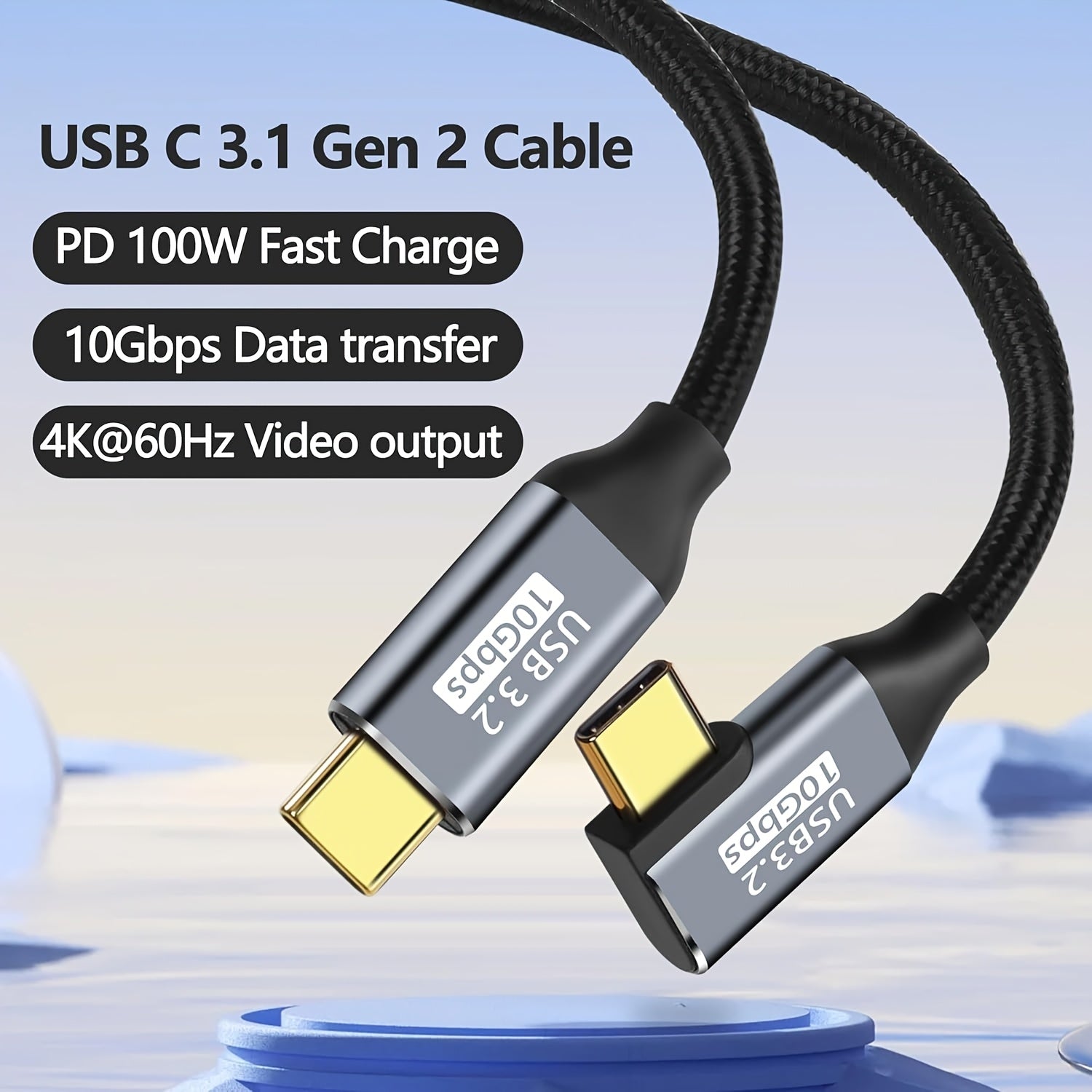 8K 60Hz USB-C Video Cable 100W Power Delivery for Laptops