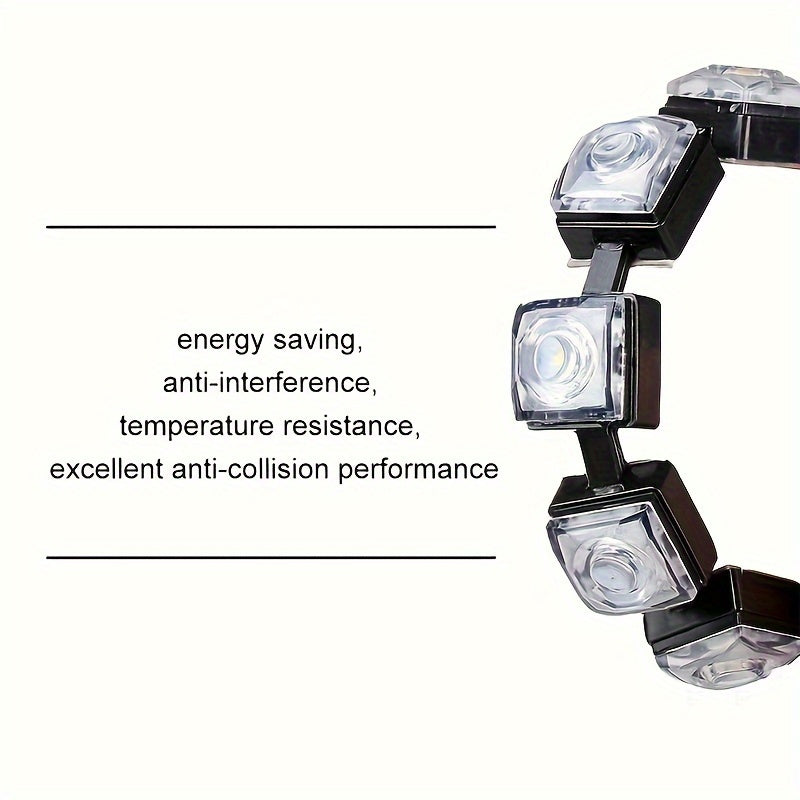 2 Pieces Car LED DRL Daytime Running Lights White Ice Blue Flexible 12V