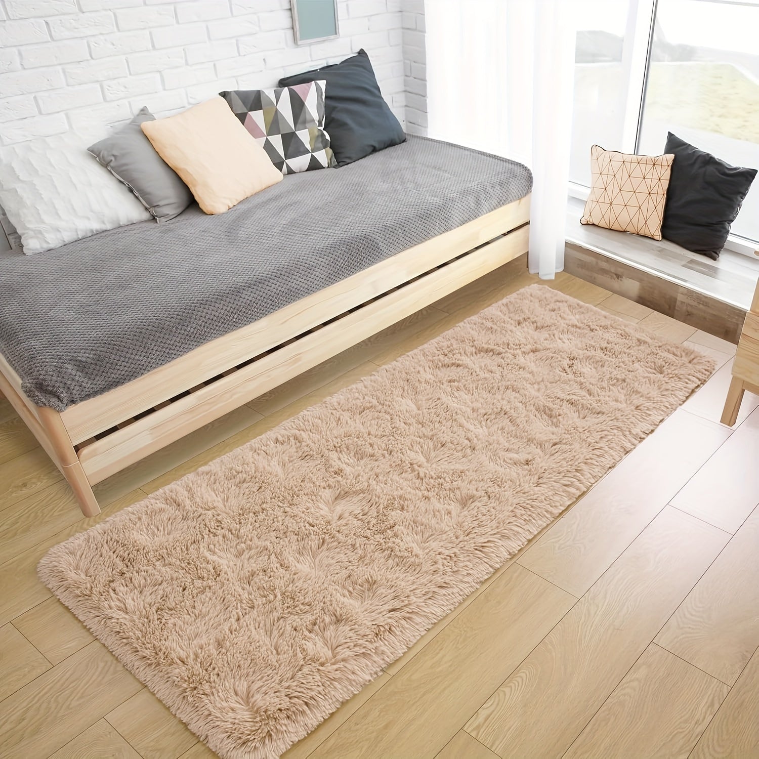 Koʻp rangli yashash xonasi va yotoqxona uchun qulay shag polyester soʻrgʻich mato