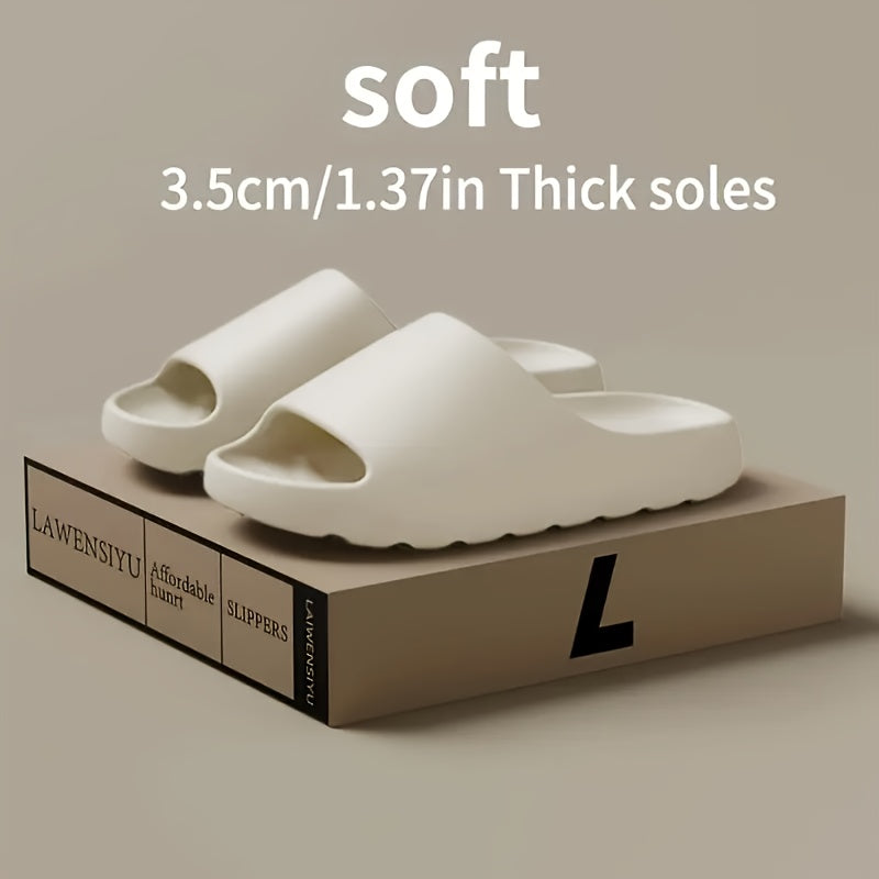 Унисекс oversized домашние и уличные тапочки на slip-on черный, белый, коричневый