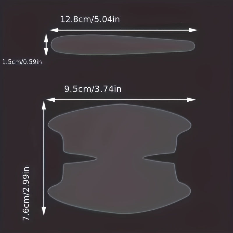 8pcs Película protectora para manijas de puertas de coche transparente de PVC resistente a arañazos e impermeable