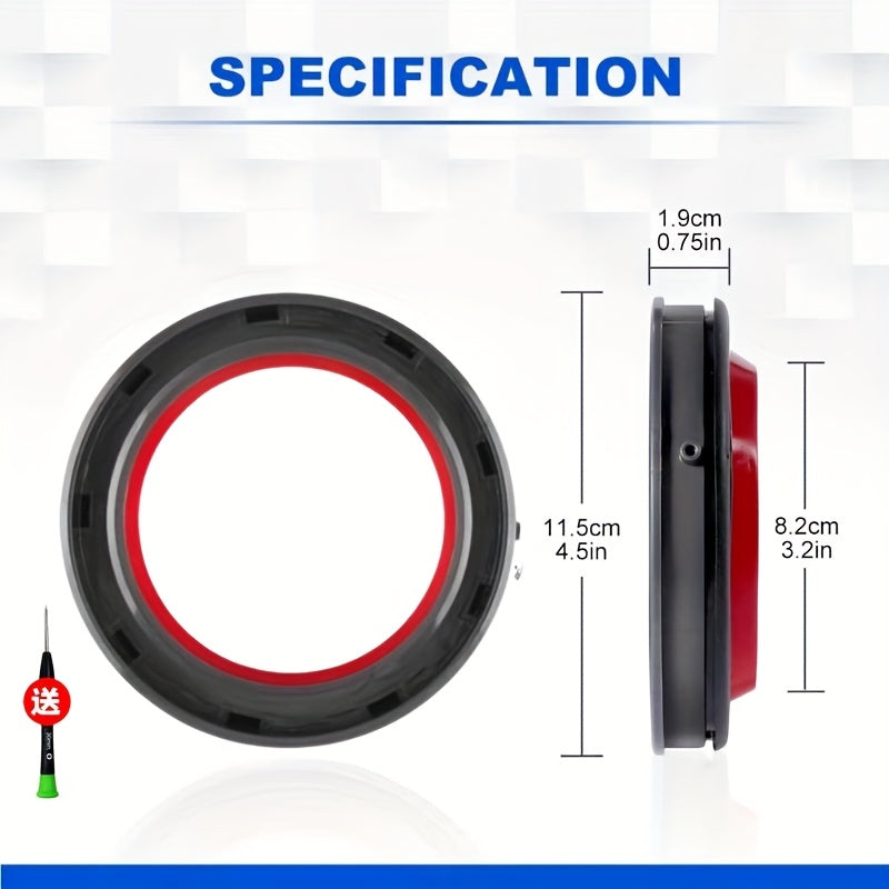 Qizil va qora silikon vakuum tozalagich muhr halqasi, V11 va V15 kabi turli modellarga mos keladi. T8 tornavida kiritilgan. Uzoq muddatli vakuum muhr uchun mustahkam konstruktsiya.